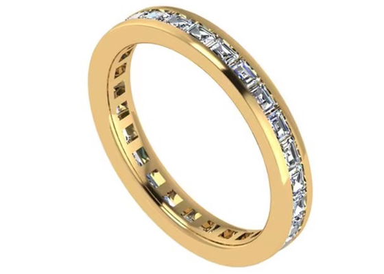 27pcs Diamant 18K Rose Gold Ring With 2.0×1.5MM Soem-ODM für Geschenk
