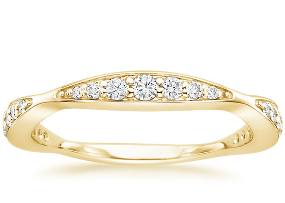Volle des Diamant-14K Band-Größe gelbes Goldschmuck-des Ring-0.35ct 1.5mm-4.3mm