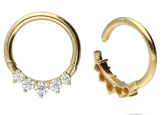 Chirurgischer eingehängter äußerer Greifer des Gold14k clicker-5 stellte Art Hypoallergenic ein