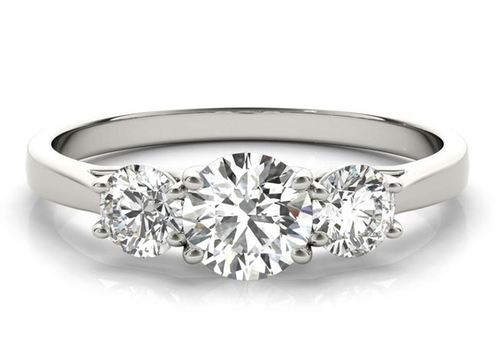 1,0 Silber-Ring 925 Sterling Silver Material des Karat-9K mit Moissanite ODM
