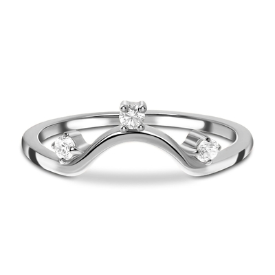14K Rose Gold Real Diamond Jewellery, runde wirkliche Fantasie Diamond Anniversary Rings