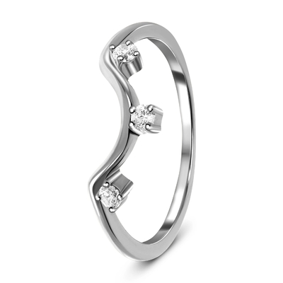 14K Rose Gold Real Diamond Jewellery, runde wirkliche Fantasie Diamond Anniversary Rings