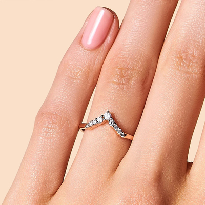 Berühmtheit Diamond Engagement Rings For Women, 14K Rose Real Diamond Jewellery