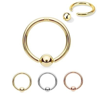 Durchbohrende Goldnippel-Ring Hoop Cartilage Nose Eyebrow-Lippen des Schmuck-14K