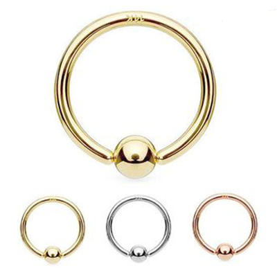 Durchbohrende Goldnippel-Ring Hoop Cartilage Nose Eyebrow-Lippen des Schmuck-14K