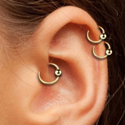 Durchbohrende Goldnippel-Ring Hoop Cartilage Nose Eyebrow-Lippen des Schmuck-14K