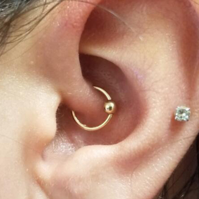 Durchbohrende Goldnippel-Ring Hoop Cartilage Nose Eyebrow-Lippen des Schmuck-14K