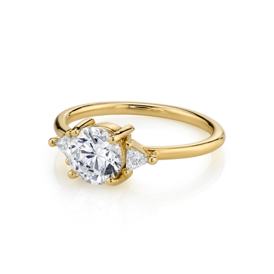RD 4mm runder natürlicher Diamond Ring, Greifer, der Hochzeits-Band des Gold18k einstellt