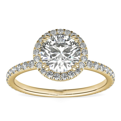 Luxus-Gia Big Diamonds Woman Engagement Ring Real Solid Gold 9K/14K/18K