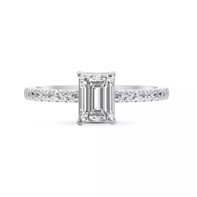 Gediegenes Gold Diamond Engagement Ring, Labor gewachsenes 14K/18K Gold Diamond Ring