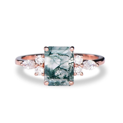 925 Sterling Silver Marquise Shape Jade Aventurine das offene Blatt schellt einzigartige Geschenke Olive Leaf Rings Handmade Jewelrys für Wo
