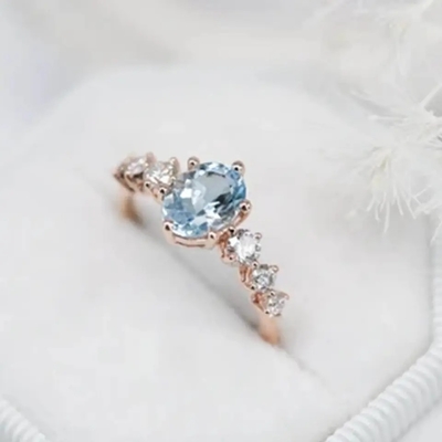 Gold silberner Ring Natural Gemstone Jewelry des Birnen-Moonstone-Verlobungsrings 18k