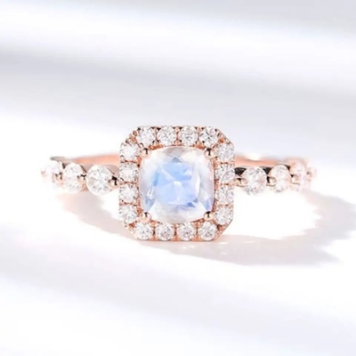 Schöner 925 Körper Sterling Silver Ring, ovaler Schnitt-Moonstone-Edelstein Ring For Girls