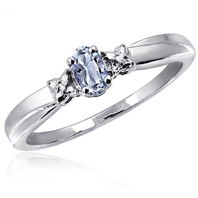 0,25 Karat Tanzanite mit Sterling Silver Ring Jewelry mit weißem CZ-Akzent