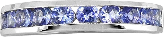 0,5 natürliches blaues Tanzanite festes Weißgold CTW Ring-18K