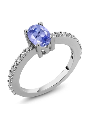 Juweliere schlagen Tanzanite Ring Birthstone Jewelry mit weißer CZ mit einer Keule