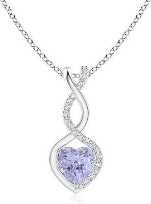 3,12 Karat echtes Tanzanite und weißer Topas-3-teilige Halskette 925 Sterling Silver