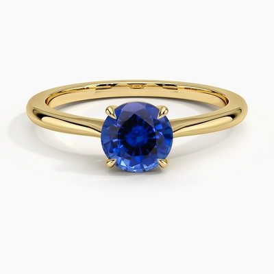 Blaues ovales Labor stellte Saphir und CZ-Fünf-Stein Ring With Silver her