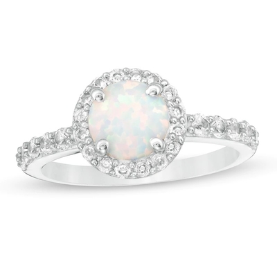 Ovaler Opal und 1/15 CT. Durchlauf T.W. CZBy Spalten-Schaft-Ring in Sterling Silver
