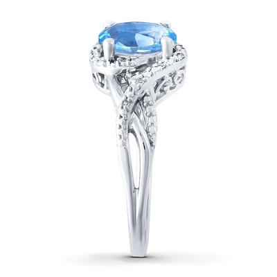 Labor stellte blauen Opal Ring White Topaz With 925 Sterling Silver her