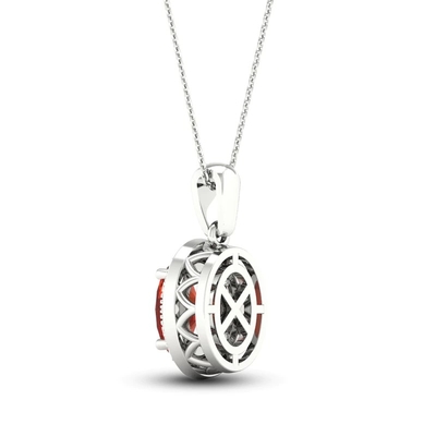 Natürliches Zitrinlabor stellte weißes Weißgold 18&quot; Sapphire Necklaces 10K her