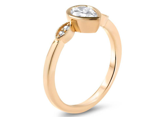 Gold Ring With Zir Conia Monte Napoleone Stellas 9K