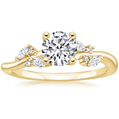 Arden Diamond Engagement Ring With 0,75 Karat ringsum gelbes Gold Diamond Ins 9k