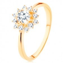 Willow Diamond Engagement Ring (1/8 Ct. TW.) Mit Gold 9K