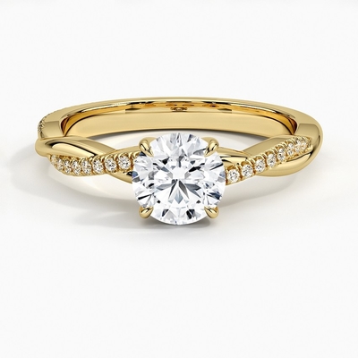 Willow Diamond Engagement Ring (1/8 Ct. TW.) Mit Gold 9K