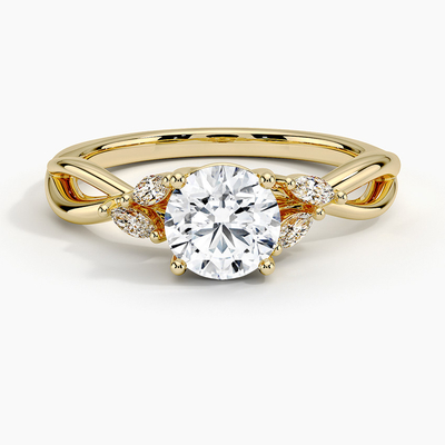 Willow Diamond Engagement Ring (1/8 Ct. TW.) Mit Gold 9K