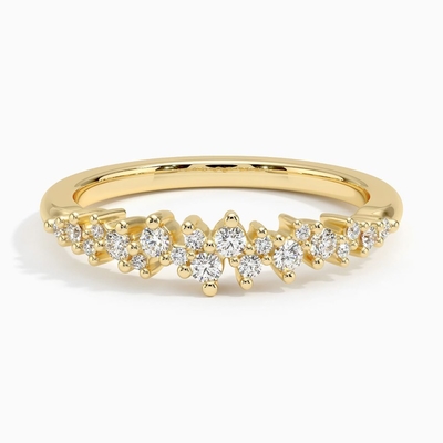 Zierliche Verjüngungs-Patience-Verpflichtung Ring With 0,75 Karat-runder Diamant