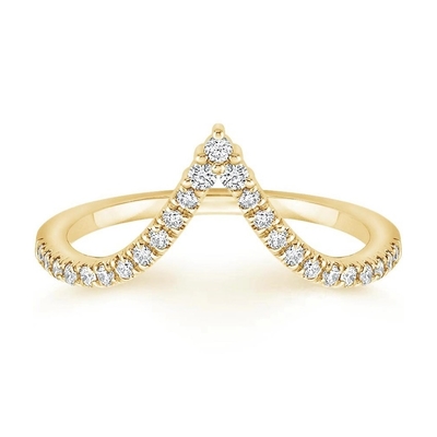 Zierliche Verjüngungs-Patience-Verpflichtung Ring With 0,75 Karat-runder Diamant