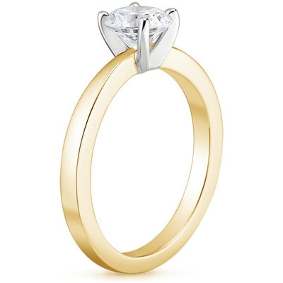 Zierliche Verjüngungs-Patience-Verpflichtung Ring With 0,75 Karat-runder Diamant