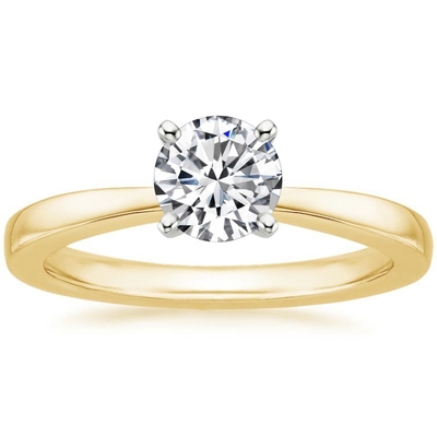 Zierliche Verjüngungs-Patience-Verpflichtung Ring With 0,75 Karat-runder Diamant