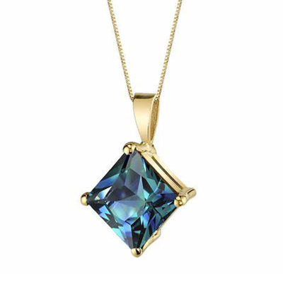 Frauen-Halsketten-Labor Sterling Silver Jewelry Fashions CZ des Großhandel-925 stellte Alexandrite-Steinanhänger her