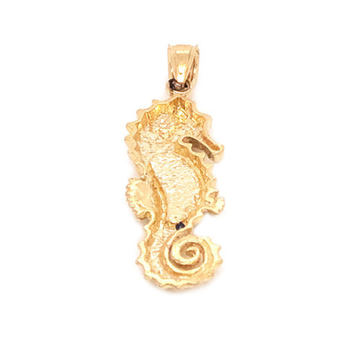 925 Sterling Silver Gold Plated Enameled Zirkon-CZ-Seahorse 18 Zoll-Ketten-Halsketten-hängendes Charme-Seeleben