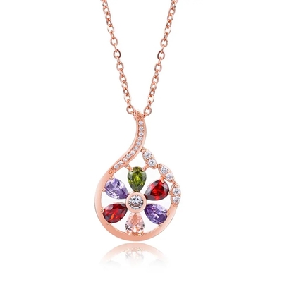 Garnet Morganite Peridot Crystal Zircon stellte Ohrring-Halsketten-hängenden Ring ein