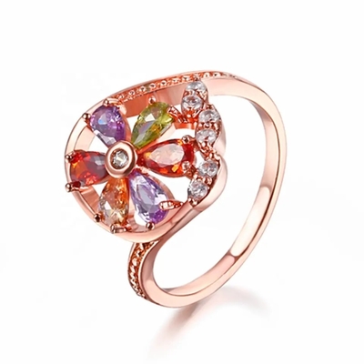 Garnet Morganite Peridot Crystal Zircon stellte Ohrring-Halsketten-hängenden Ring ein