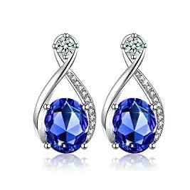 925 Sterling Silver Ring Pendant Earring der Halo-Oval formen Tanzanite-Schmuck-Sätze