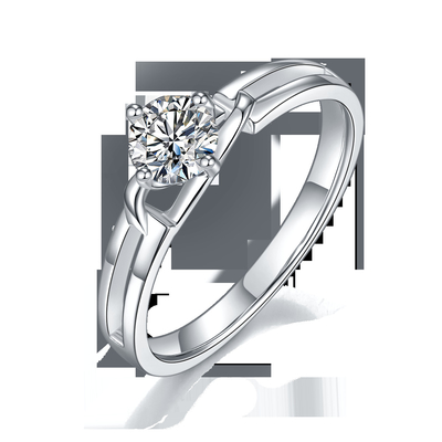 Weißes Quadrat Moissanite und Sapphire Platineve Diamonds Jewelry Women Ring With Silver 1.94CTW
