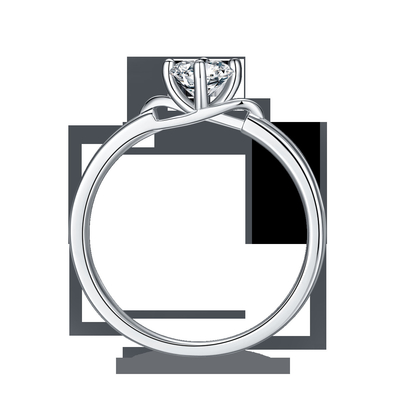 Weißes Quadrat Moissanite und Sapphire Platineve Diamonds Jewelry Women Ring With Silver 1.94CTW
