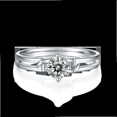 Weißes Quadrat Moissanite und Sapphire Platineve Diamonds Jewelry Women Ring With Silver 1.94CTW