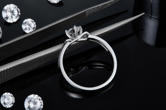 Weißes Quadrat Moissanite und Sapphire Platineve Diamonds Jewelry Women Ring With Silver 1.94CTW