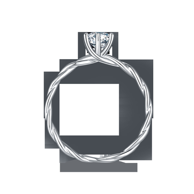Moissanite-Verpflichtung für Frauen-Ring Set Diamonds And Sapphire-Hochzeits-Band-Weißgold pflastern