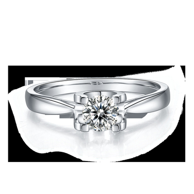 Quadrat weißer silberner Ring Moissanite 9K unbedeutender Heiratsschmuck CZ