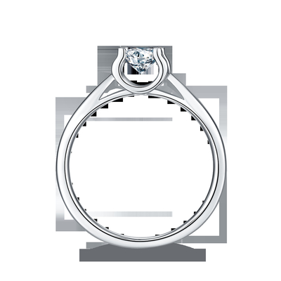 Quadrat weißer silberner Ring Moissanite 9K unbedeutender Heiratsschmuck CZ