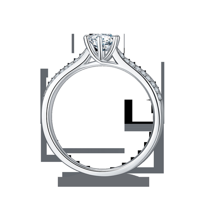 Minimalist entwirft Schmuck des Gold9k, Moissanite 925 silberner Ring Set