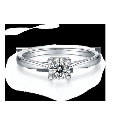 Einzigartige S925 Ost-Westeinstellung Emerald Cut Moissanite Wedding Engagement Ring Modern