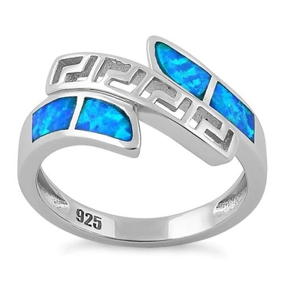 925 mit Muster Sterling Silver Greeks Inifinity   Laboropalband-Ring roher Opal Jewelry