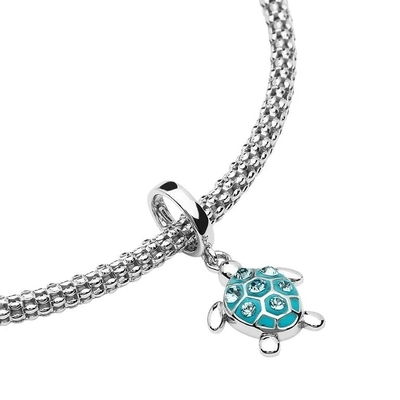 925 Sterling Silver Fish Charm Dangle-Perlen für Armbänder u. Halsketten